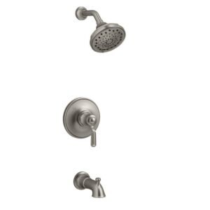 Worth 1-Handle 3-Spray Tub and Shower Faucet in Vibrant Brushed Nickel (Valve Included)