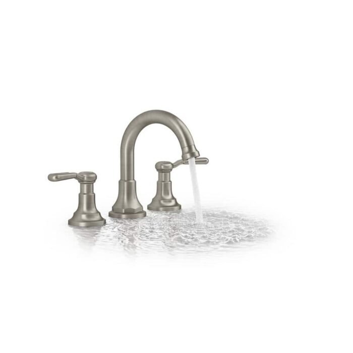 Worth 8 in. Widespread 2-Handle Bathroom Faucet in Vibrant Brushed Nickel - Image 4
