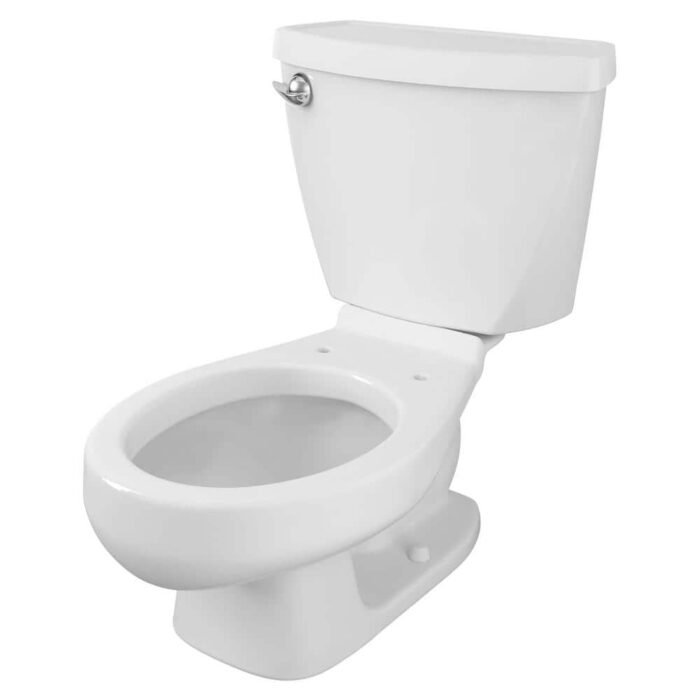 Baby Devoro FloWise 10 in. Rough-in 2-Piece 1.28 GPF Single Flush Round Toilet in White - Image 3