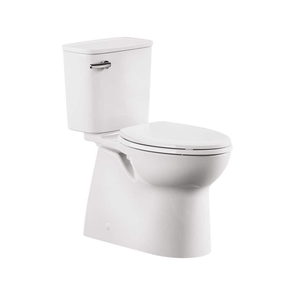 Aspirations 12 in. Rough In 2-Piece 1.28 GPF Single Flush Elongated Toilet with Slow Close Seat in White