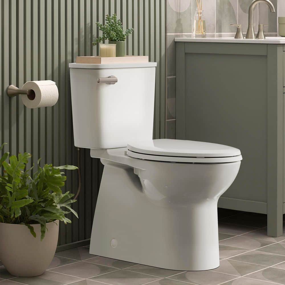 Aspirations 12 in. Rough In 2-Piece 1.28 GPF Single Flush Elongated Toilet with Slow Close Seat in White - Image 2
