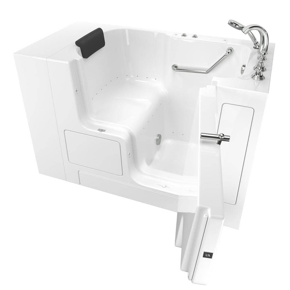 Gelcoat premium series 32 in. x 52 in. Right Hand Drain Soaking Bathtub in White