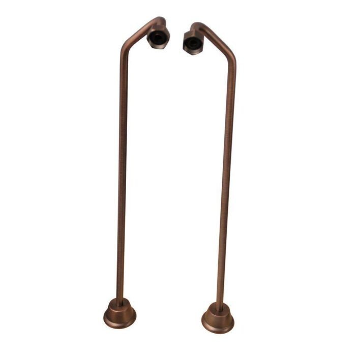 4.5 ft. Cast Iron Ball and Claw Feet Roll Top Tub in White with Oil Rubbed Bronze Accessories - Image 3