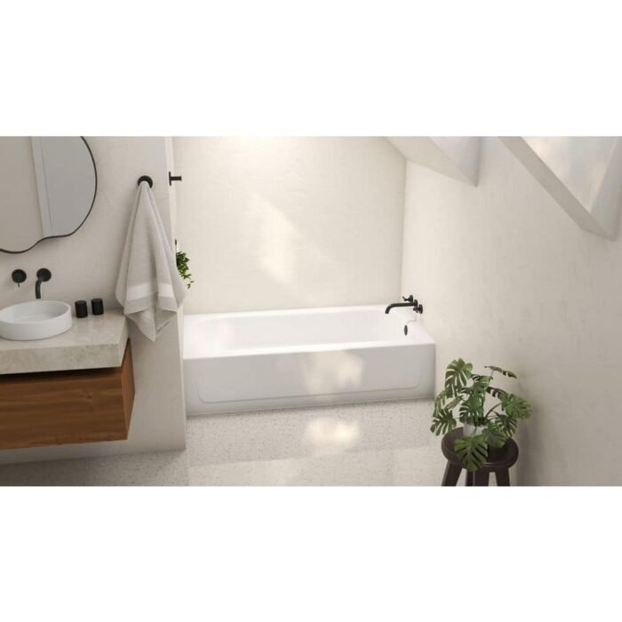 Aloha 60 in. x 30 in. Soaking Bathtub with Right Drain in White