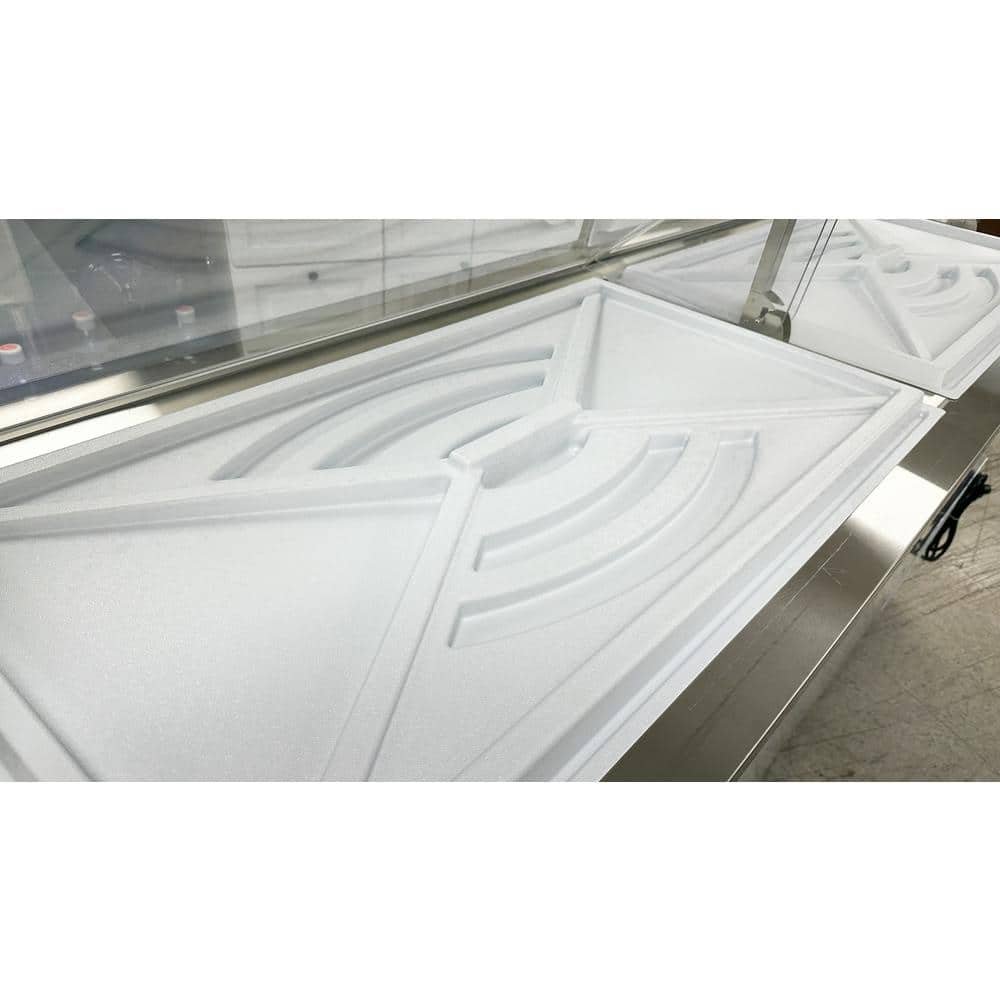 88.75 in. W 30.6 cu. ft. Automatic-Defrost Commercial Portable Freezer 16 Tub Deluxe Ice Cream Dipping Cabinet in white - Image 4