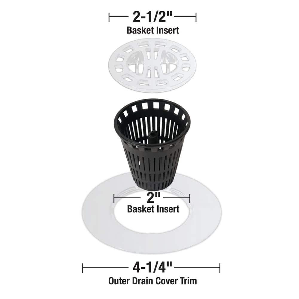 Hair Catcher for Shower Drain in White - Image 2