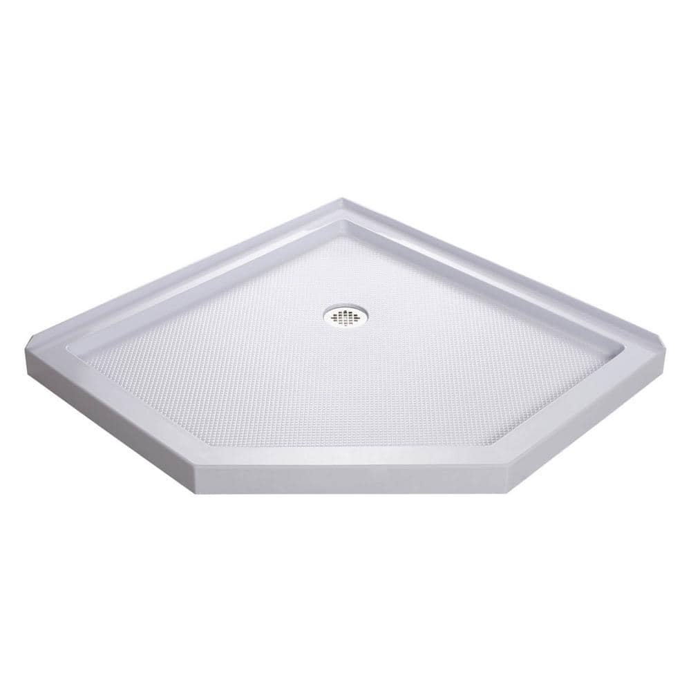 SlimLine 40 in. x 40 in. Neo-Angle Shower Pan Base in White