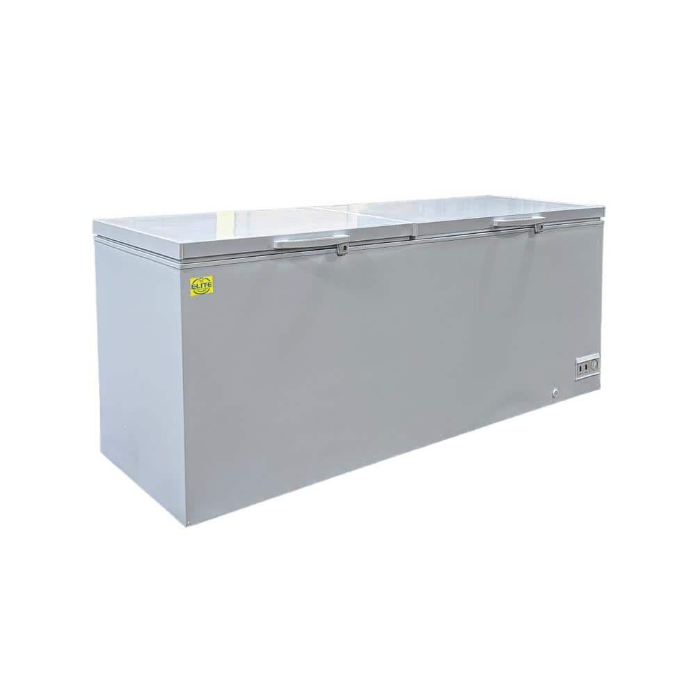 92 in. 26.68 cu. ft. Manual Defrost Solid Top Commercial Chest Freezer BD820 in White