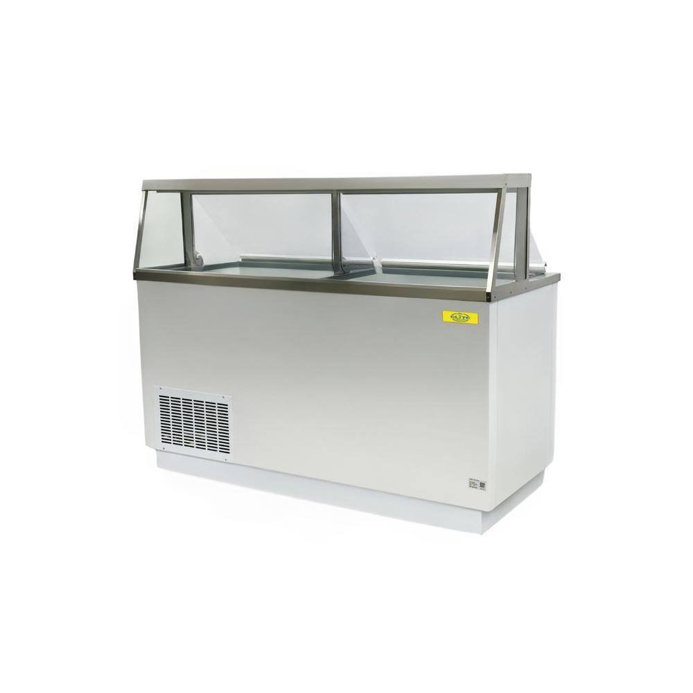 68 in. 22.8 cu. ft. Auto Defrost Commercial Portable Freezer 12-Tub Deluxe Ice Cream Dipping Cabinet EC66HC in white - Image 3