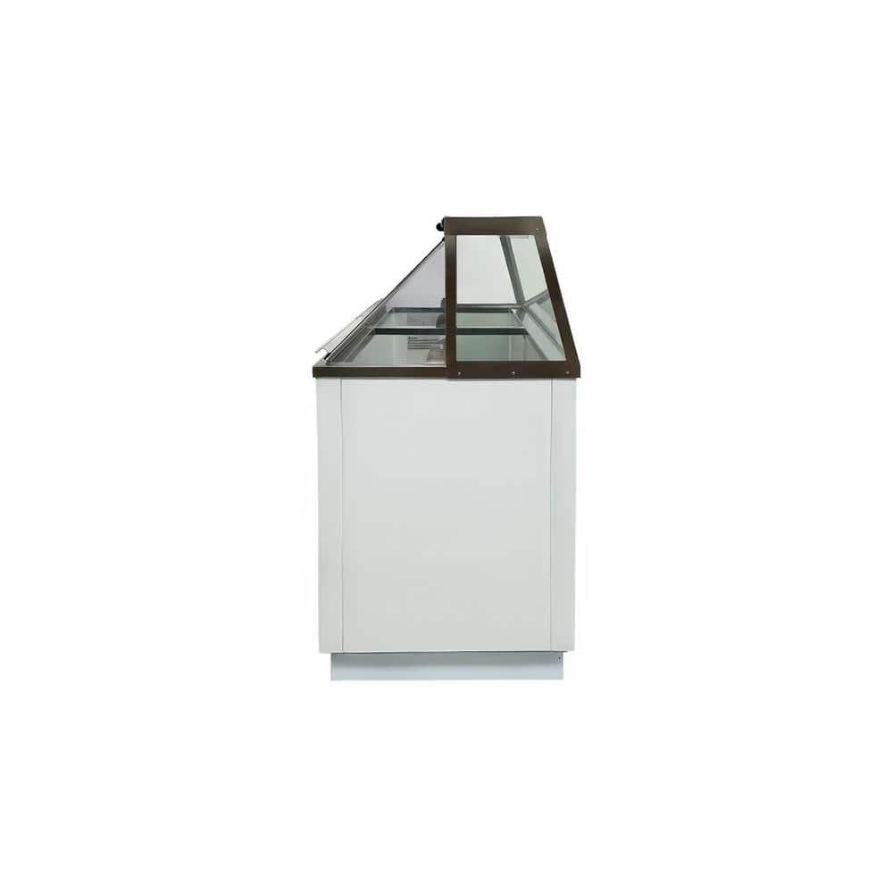 68 in. 22.8 cu. ft. Auto Defrost Commercial Portable Freezer 12-Tub Deluxe Ice Cream Dipping Cabinet EC66HC in white - Image 2