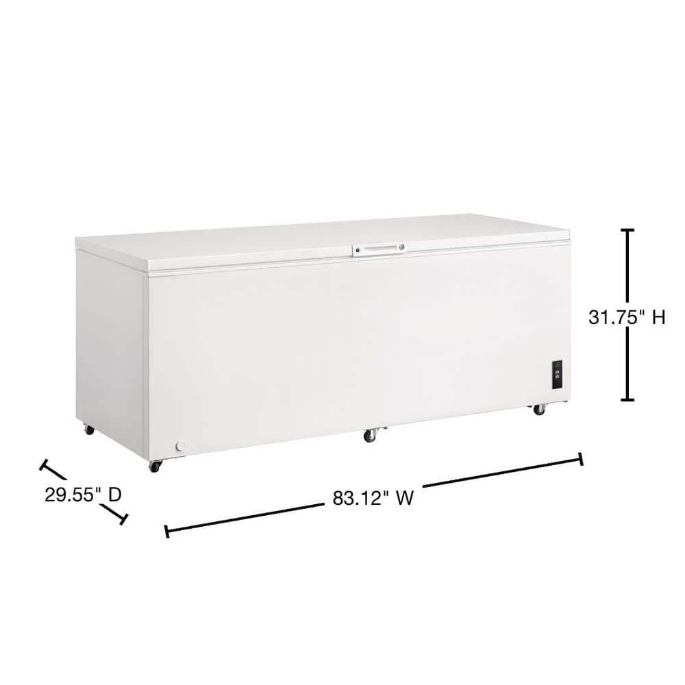 25 cu. ft. Garage Ready Manual Defrost Chest Freezer in White with LED Light and Adjustable Temperature Control - Image 3