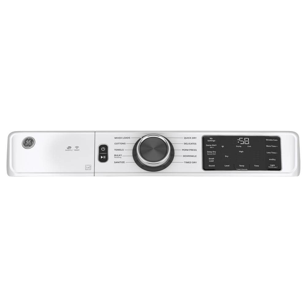 7.8 cu. ft. Smart Front Load Electric Dryer in White with Sanitize Cycle, ENERGY STAR - Image 4