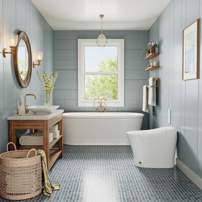 1/1.27 GPF Tankless Elongated Smart Toilet Bidet in White with Dual Flush System, Auto Flush, Heated Seat and Remote - Image 2