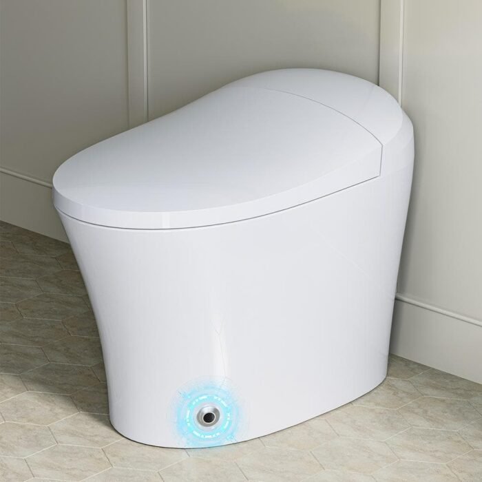 1-piece 1/1.27 GPF Dual Flush Elongated Toilet in White, Seat Included