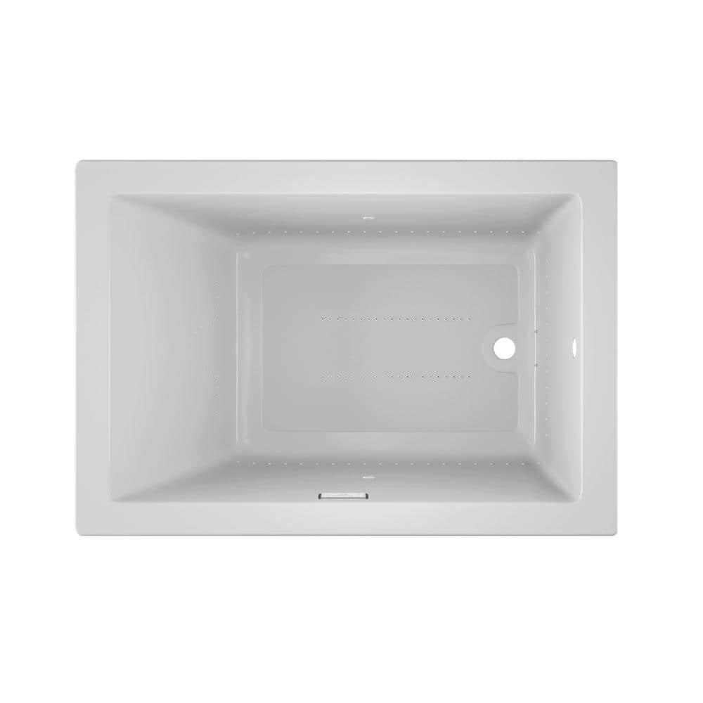 Solna pure air 60 in. W. x 42 in. Rectangular Air Bath Bathtub with Right Drain in White