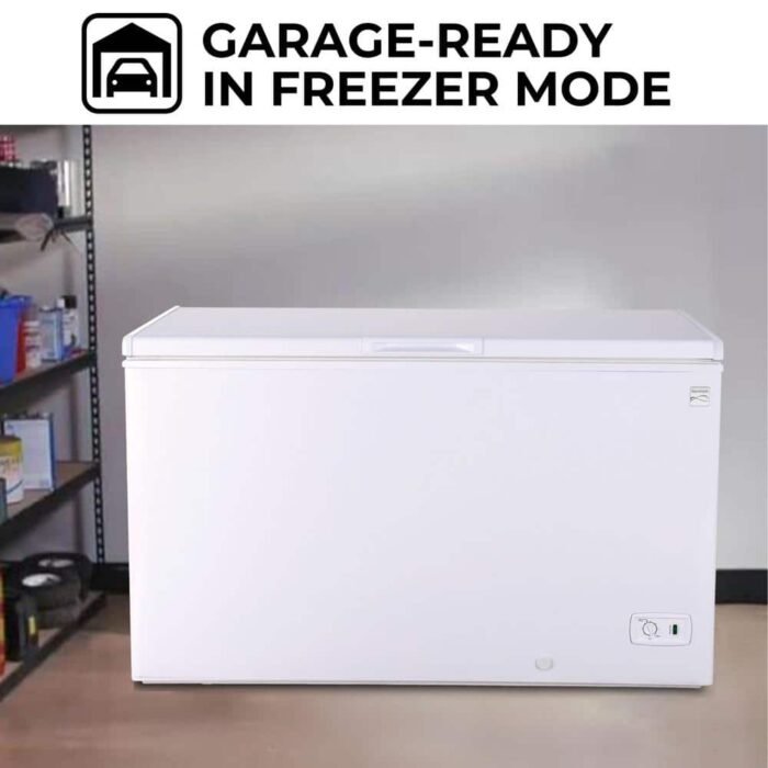 55.10 in. 14.6 Cu. Ft. (413L) Manual Defrost Chest Freezer With Balanced Hinge Lid in White Garage Ready - Image 4