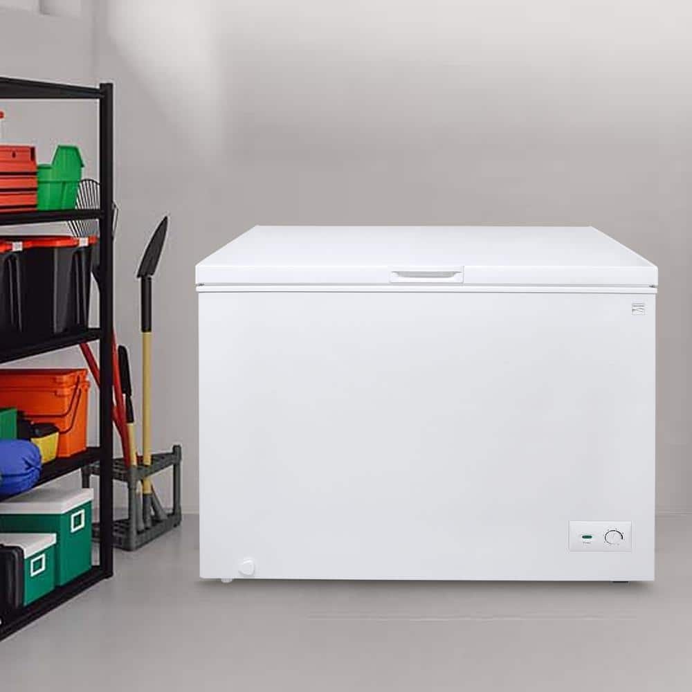 37.60 in. 8.7 Cu. Ft . (246L) Manual Defrost Chest Freezer With Balanced Hinge Lid in White Garage Ready - Image 2