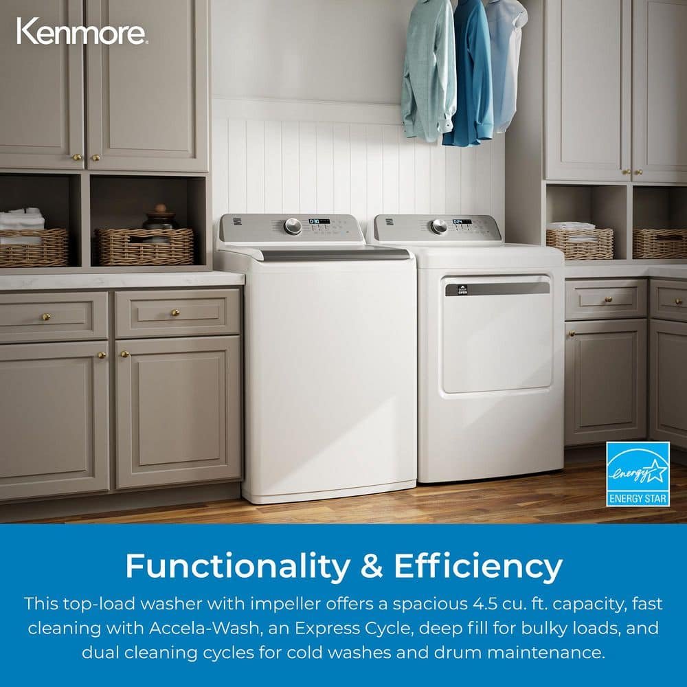 4.5 cu. ft. Top-Load Washer with Triple Action Impeller in White - Image 2