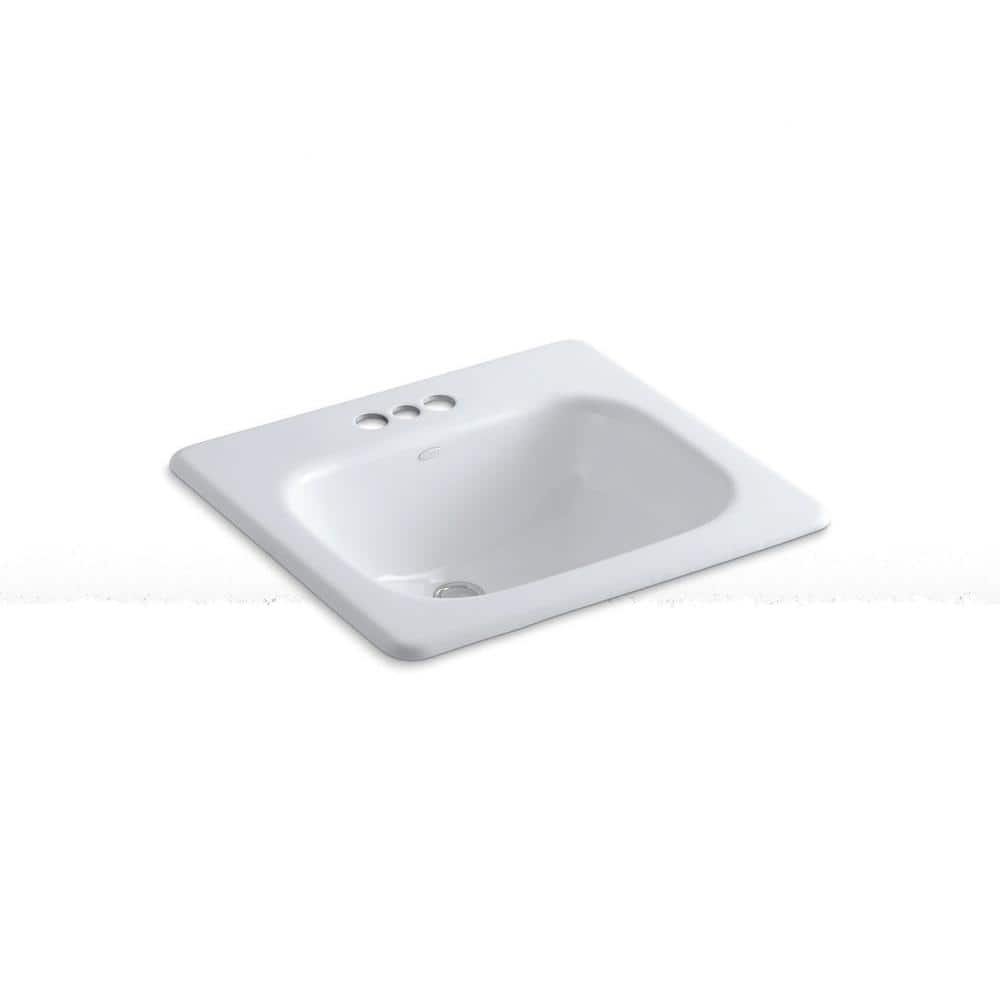 Tahoe 21 in. Drop-In Cast-Iron Bathroom Sink in White with Overflow Drain
