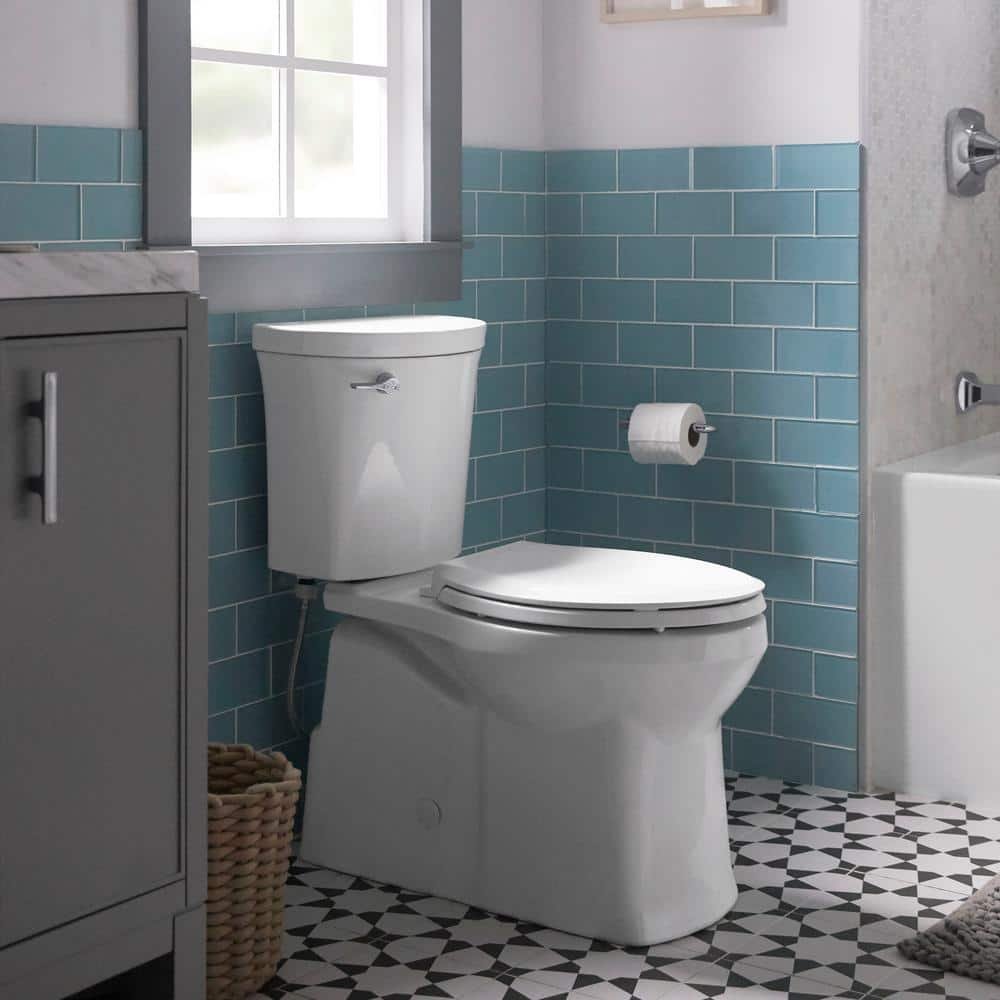 Valiant 12 in. Rough In 2-Piece 1.28 GPF Single Flush Elongated Toilet in White Seat Included - Image 2