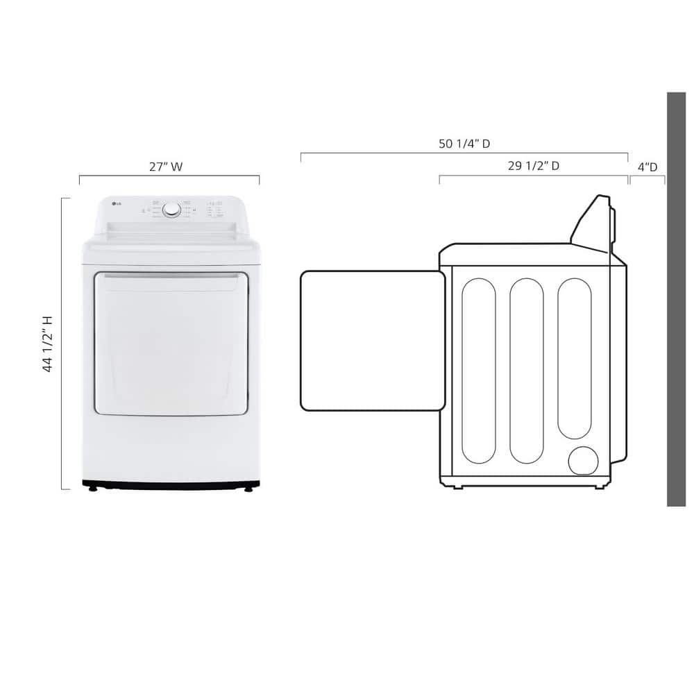 7.3 Cu.Ft. Vented Electric Dryer in White with Sensor Dry Technology - Image 4