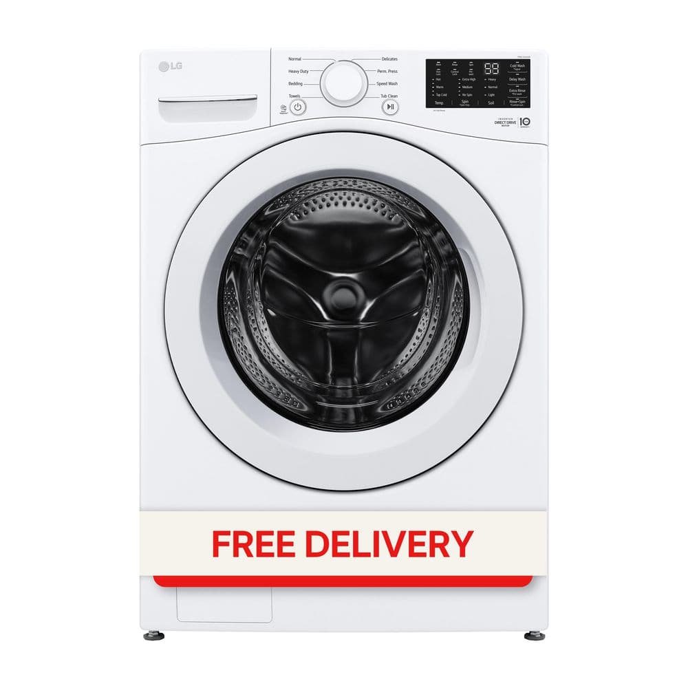 5.0 cu. ft. Stackable Front Load Washer in White with 6 Motion Cleaning Technology