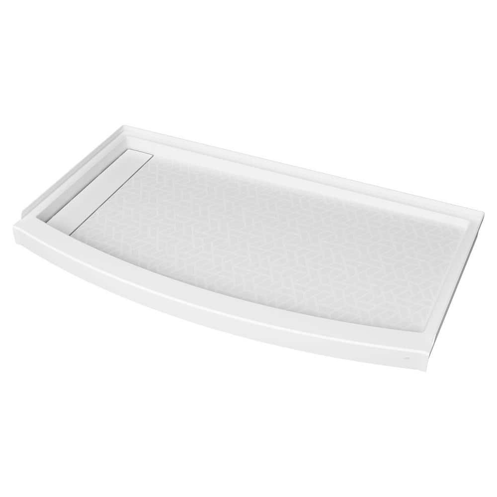 Ovation Curve 60 in. L x 30 in. W x 72 in. H Left Drain Alcove Shower Stall/Kit in Brushed Nickel - Image 3