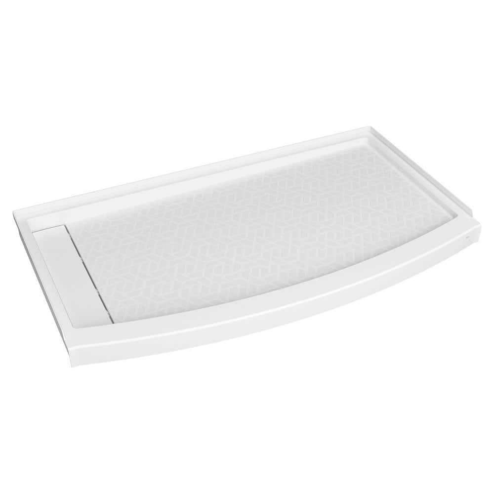 Ovation Curve 60 in. L x 30 in. W x 72 in. H Left Drain Alcove Shower Stall/Kit in Brushed Nickel - Image 2