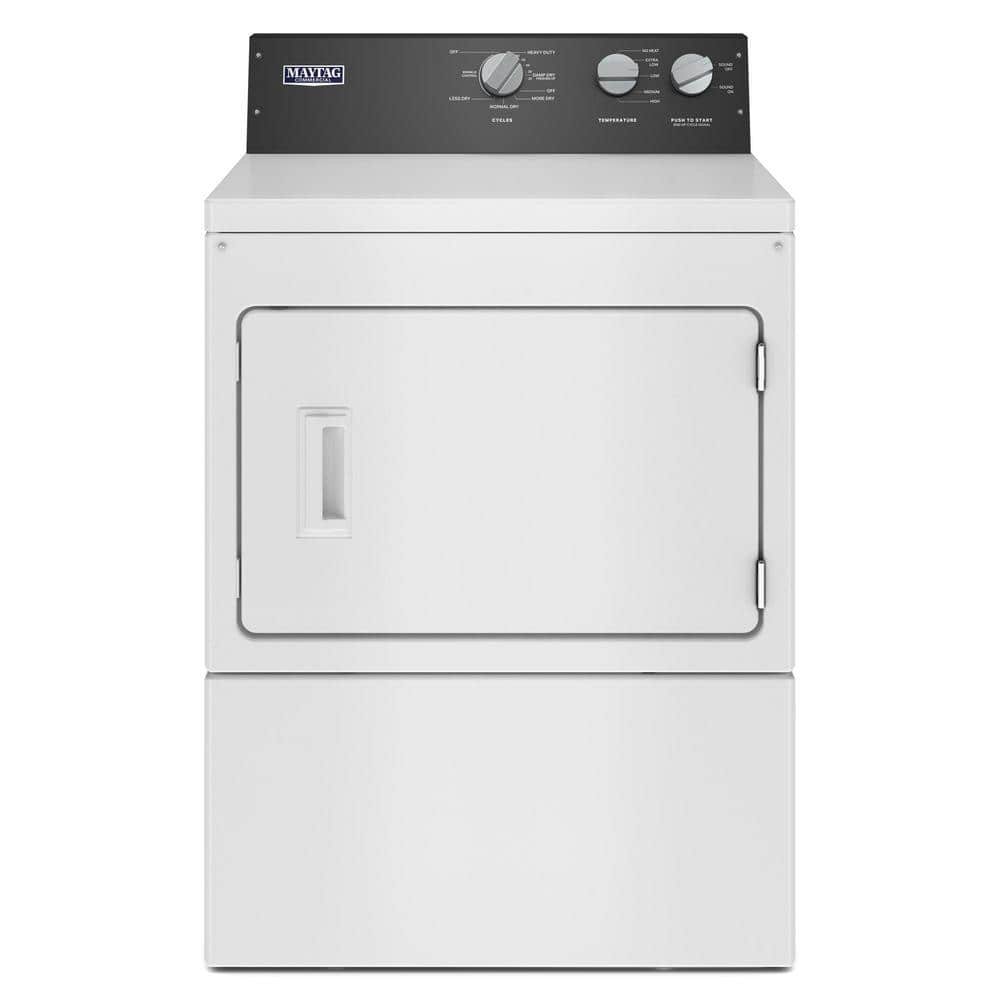 7.4 cu.ft. vented Front Load Electric Dryer in White with Premium Motor