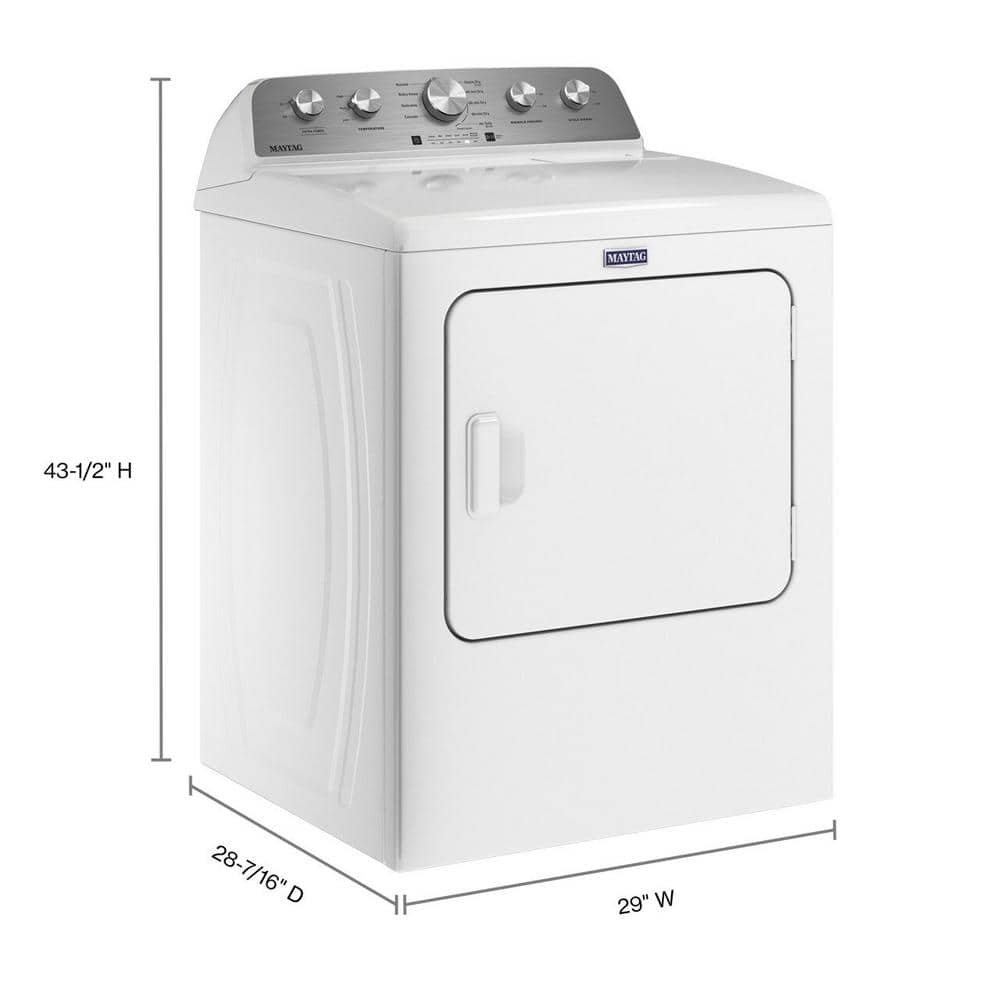 7.0 cu. ft. Vented Gas Dryer in White - Image 3