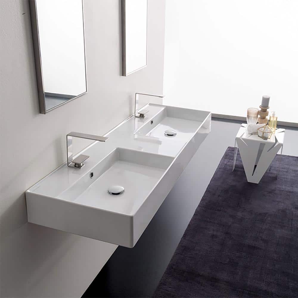 Teorema 2 Wall Mounted Sink in White - Image 2