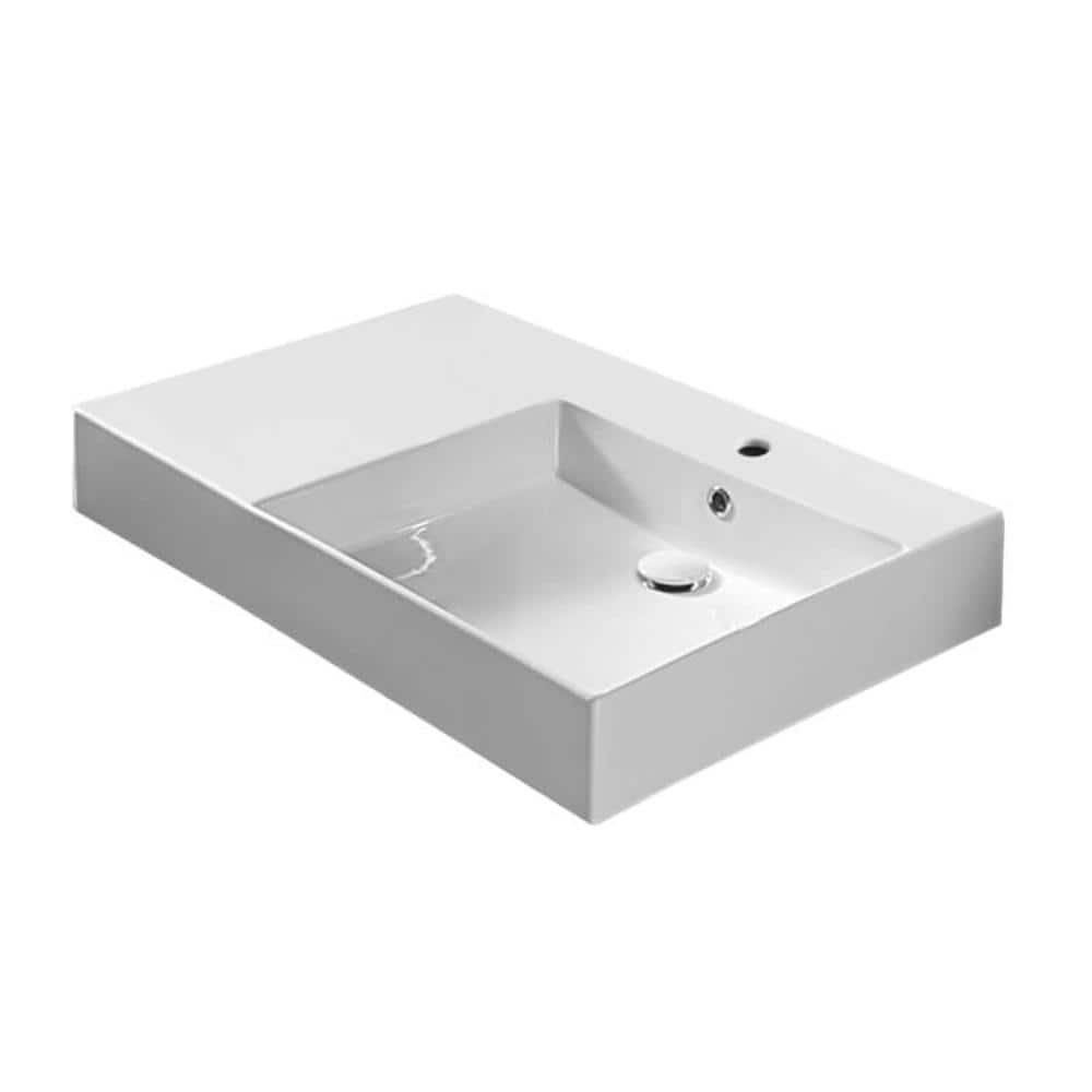 Teorema 2.0 Plus Wall Mounted Bathroom Sink in White