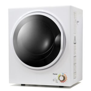 1.50 cu. ft. White and Black Electric Compact Portable Laundry Dryer