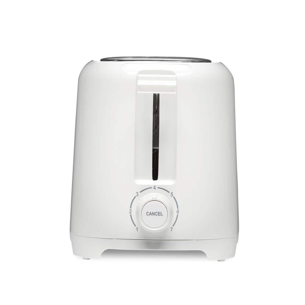700-Watt 2-Slice Wide Slot White Toaster - Image 2