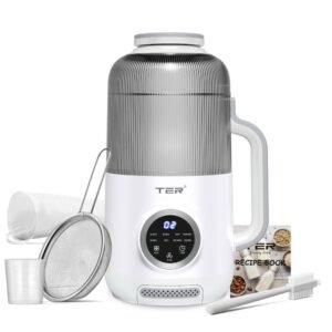800 W 40 oz. Stainless Steel White Blender Juicer with Adjustable Speed Control, Keep Warm Setting, Self Cleaning