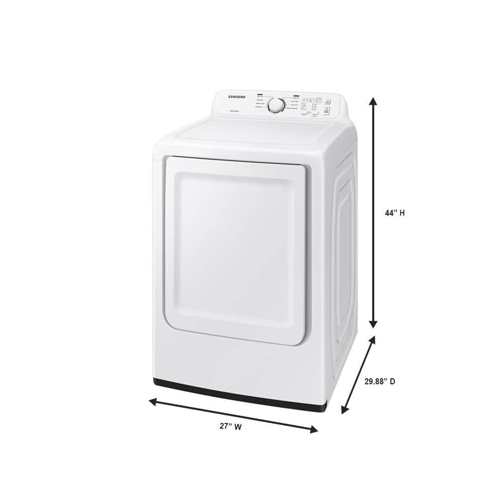 7.2 cu. ft. Vented Electric Dryer with Sensor Dry in White - Image 4