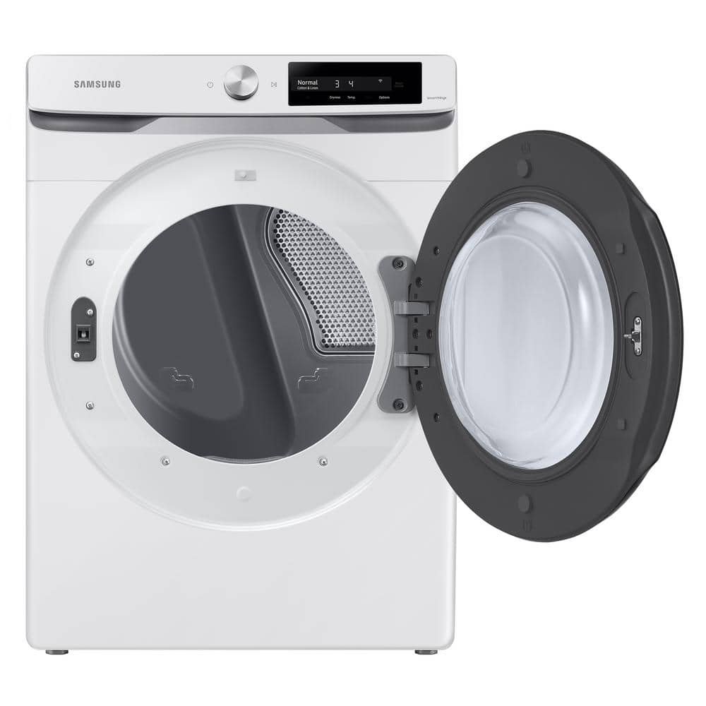 7.5 cu. ft. Smart Stackable Vented Electric Dryer with Super Speed Dry in White - Image 3