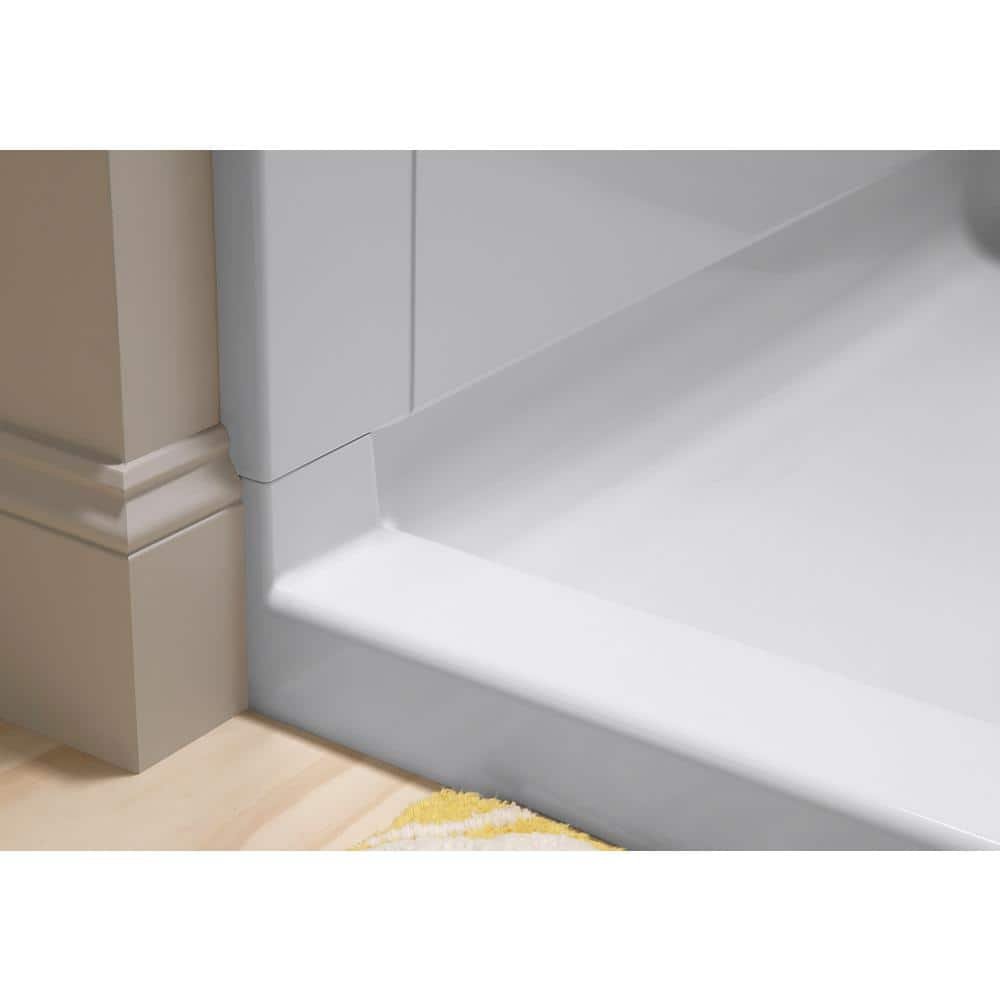 Accord 36 in. x 36 in. x 77 in. 2-Piece Direct-to-Stud Shower End Wall Set in White - Image 2