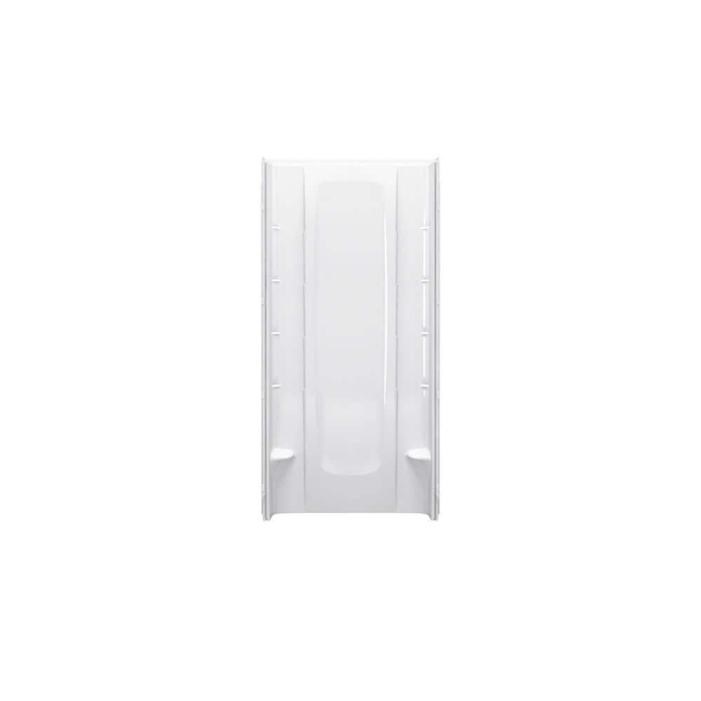 STORE+ 36 in. x 76 in. 1-Piece Direct-to-Stud Alcove Shower Back Wall in White - Image 2