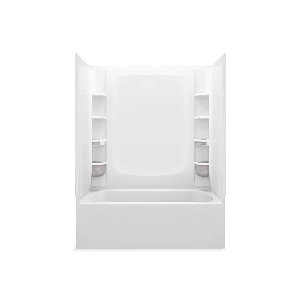 STORE+ 60 in. L x 32 in. W x 60.5 in. H Rectangular Tub/Shower Combo Unit in White
