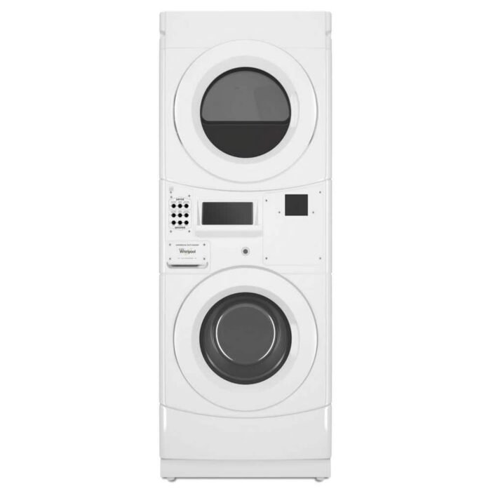 White Commercial Laundry Center with 3.1 cu. ft. Washer and 6.7 cu. ft. 240-Volt Electric Vented Dryer