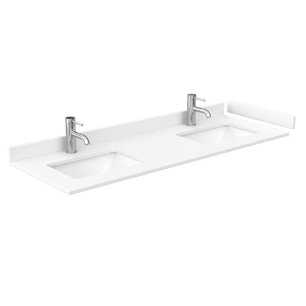 Miranda 60 in. W Double Bath Vanity in Dark Blue with Cultured Marble Vanity Top in White with White Basins - Image 3