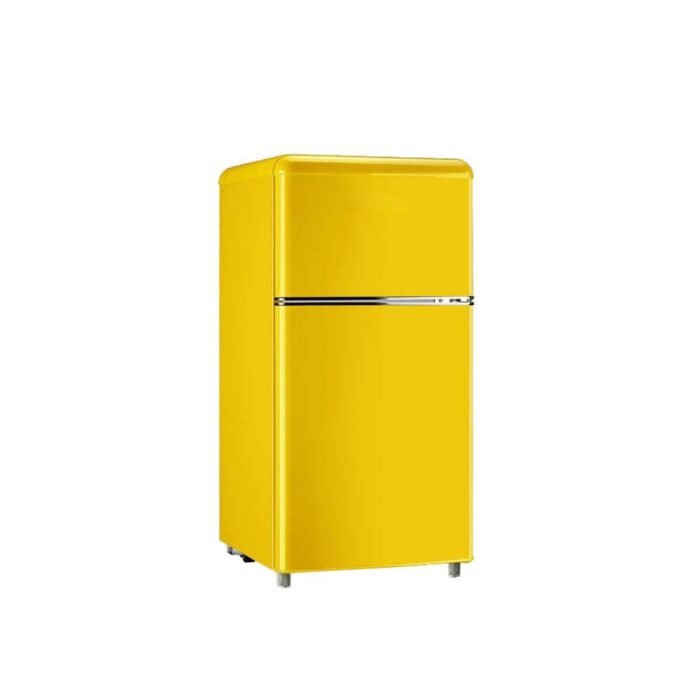 2.5 cu. ft. Freezer Manual Defrost Upright Mini Upright Freezer in Yellow/Gold with Shelves